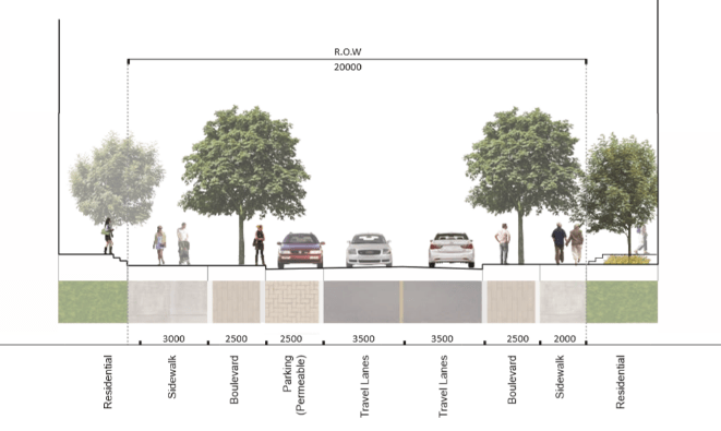new road cross section